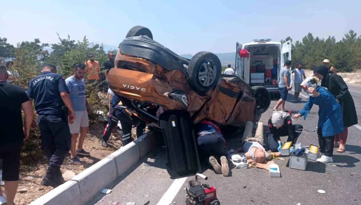 Burdur’da trafik kazası: 2 kişi yaralandı