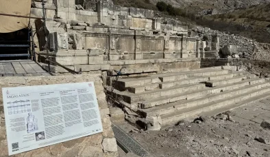 Sagalassos Antik Kenti’nde 1892 Yıllık Hadrianus Çeşmesi Restorasyon Çalışmaları Devam Ediyor