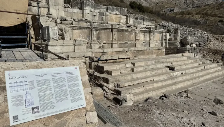 Sagalassos Antik Kenti’nde 1892 Yıllık Hadrianus Çeşmesi Restorasyon Çalışmaları Devam Ediyor